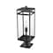 Z-Lite Nuri 1 Light Outdoor Pier Mounted Fixture, Black & Clear 596PHBR-533PM-BK - alternate 8